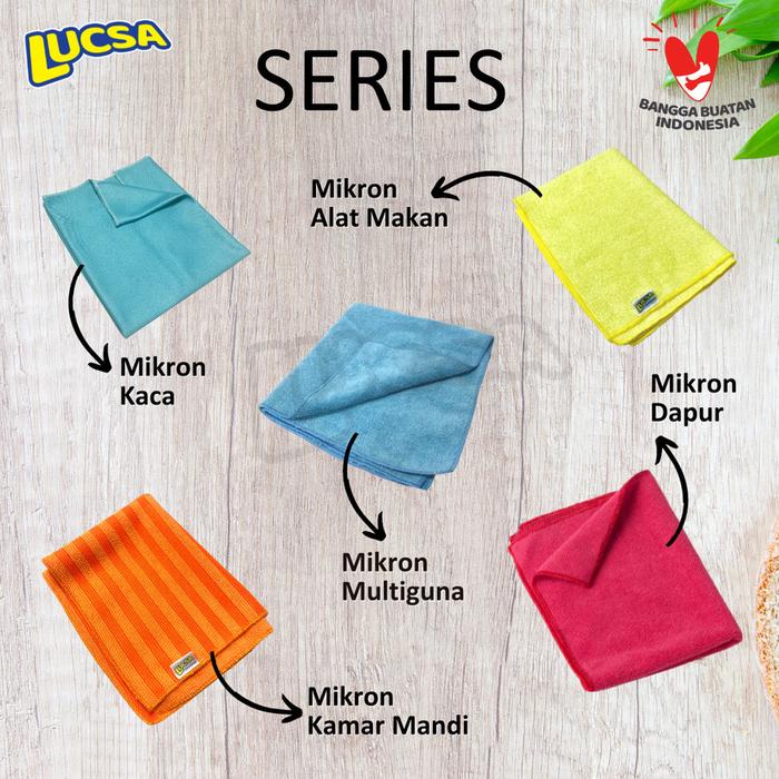 Kain Lap Microfiber Alat Makan 30x40cm Lap Piring Lucsa Mikron LW-260B