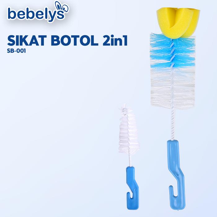 BEBELYS SIKAT PEMBERSIH BOTOL SUSU 2IN1 BEBELYS SIKAT BOTOL BAYI ISI 2