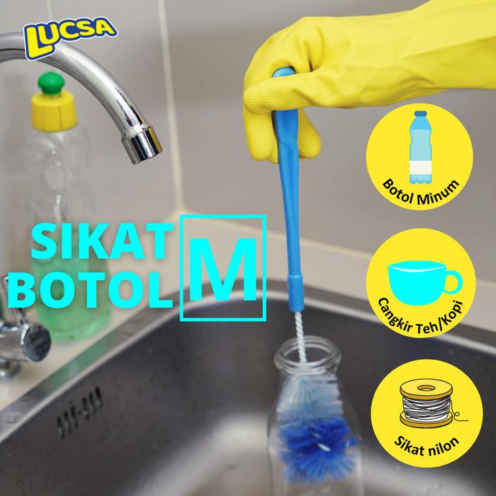 LUCSA SIKAT BOTOL (M) Sikat Tumbler Sikat gagang NILON LR-130