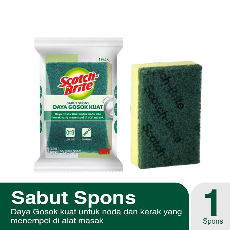 3M Scotch Brite Sabut Spons Cuci Piring Basic ID T36