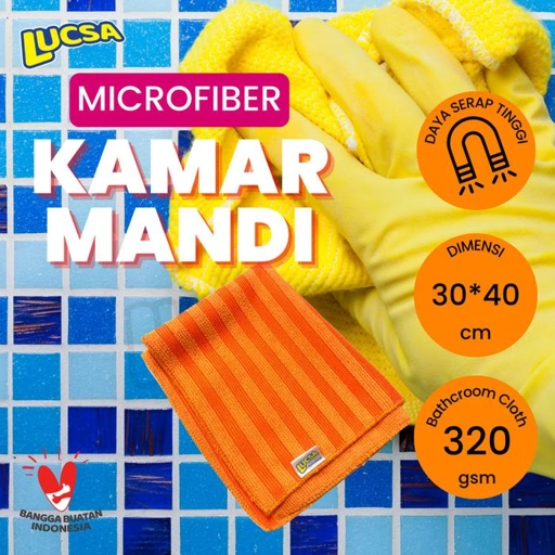 Kain Lap Microfiber Kamar Mandi Lap WC 30x40cm Lucsa Mikron LW-260D