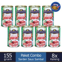 Paket 8 pcs Kings Fisher Sarden mini saus sambal Makanan Kaleng 155g