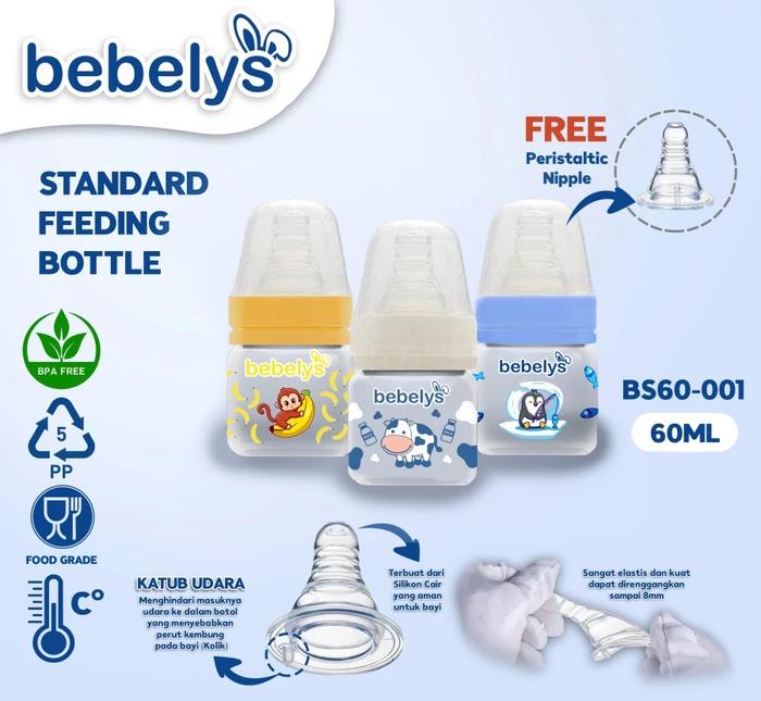 Bebelys Botol Susu Standard Botol Susu Bebelys slimneck anti kolik