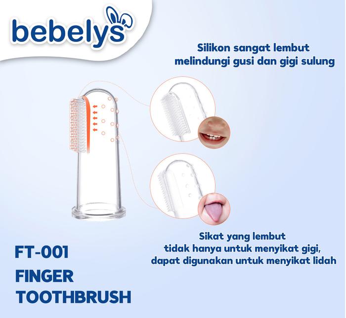 Finger Toothbrush Sikat Gigi Jari silikon Bayi FT-001 Bebelys