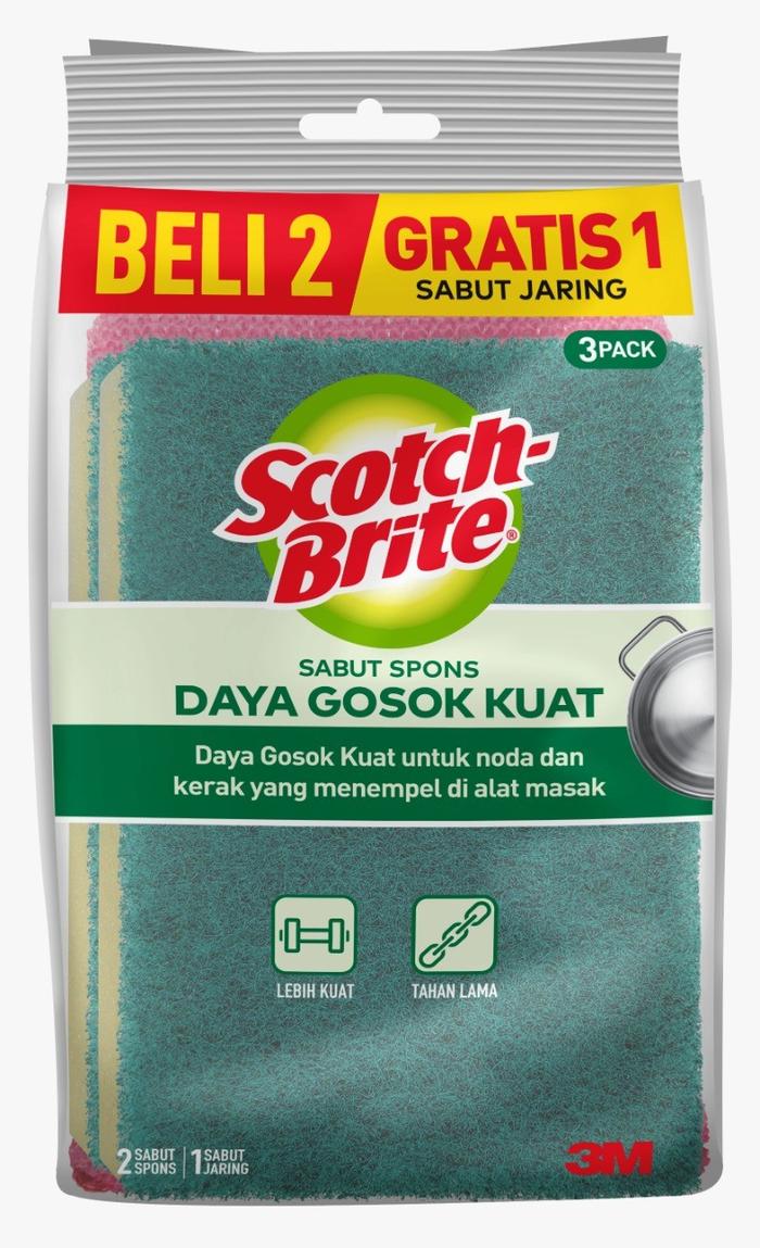 Scotch Brite 3M Sabut Spons Paket Hemat Raya Beli 2 Gratis 1