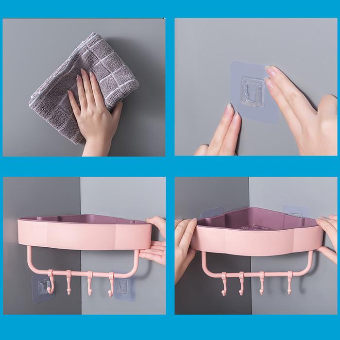 gantungan rak kamar mandi sudut Besar Wall Corner Shelf Hook Villa Festiva
