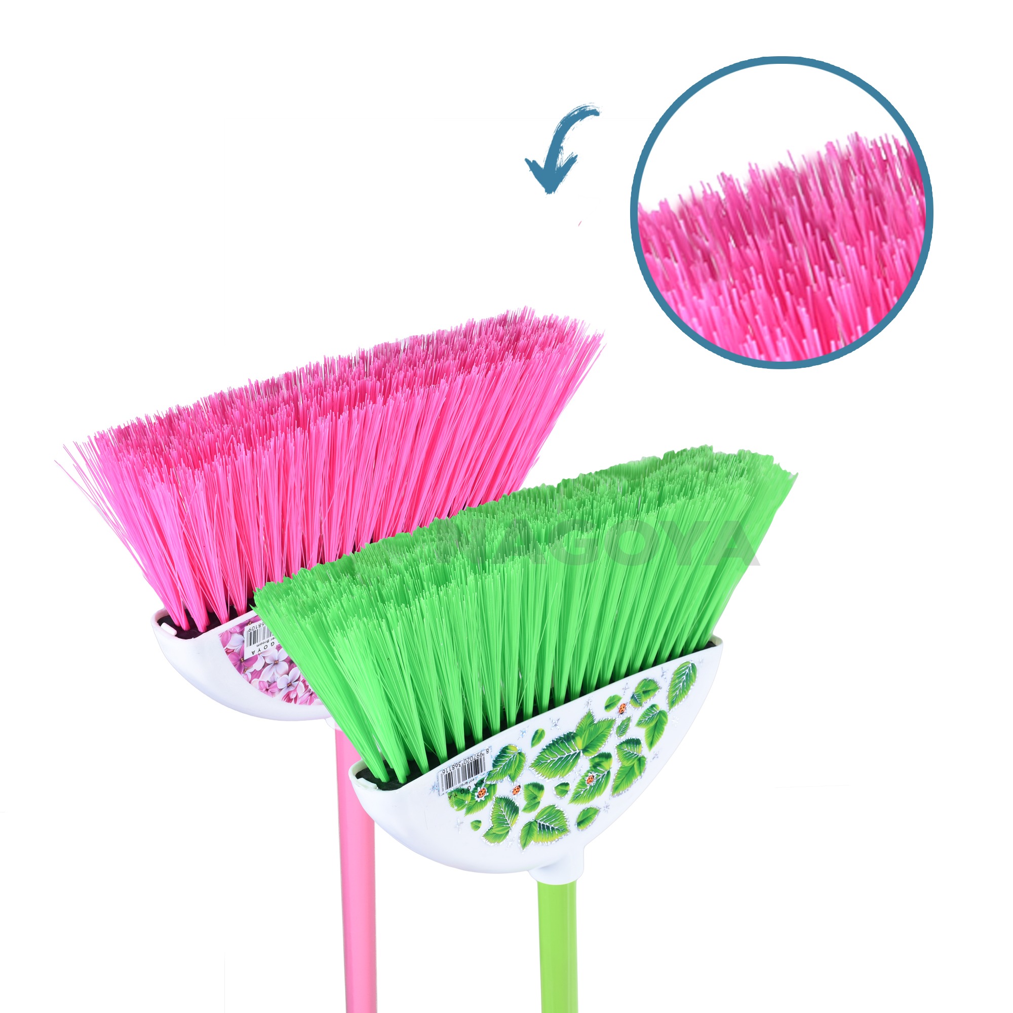 Sapu Nilon Bunga Sapu Plastik warna Sapu Lantai Broom pink Nagoya 810