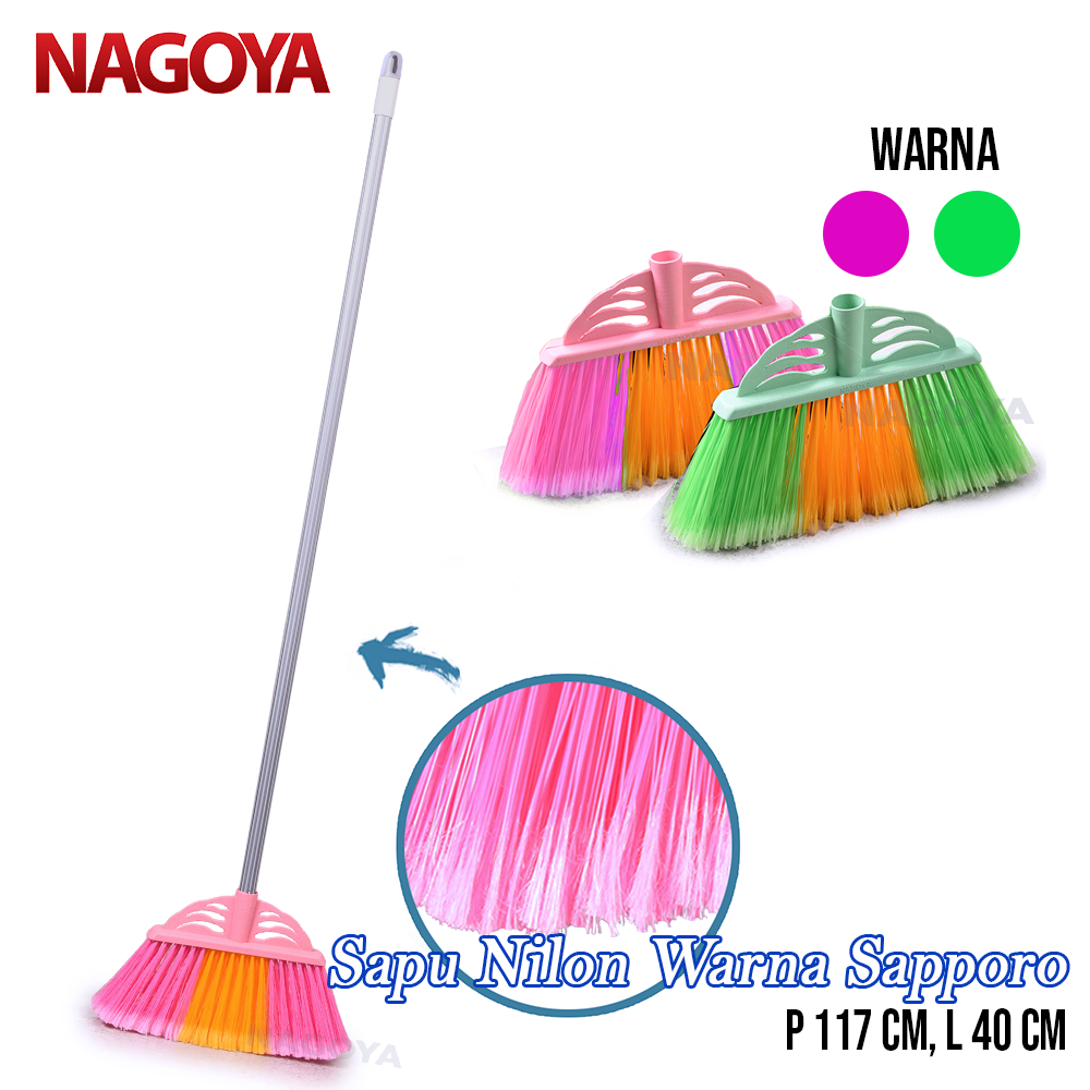 Sapu Nilon Warna Sapporo Sapu Plastik Sapu Lantai Broom Nagoya 817