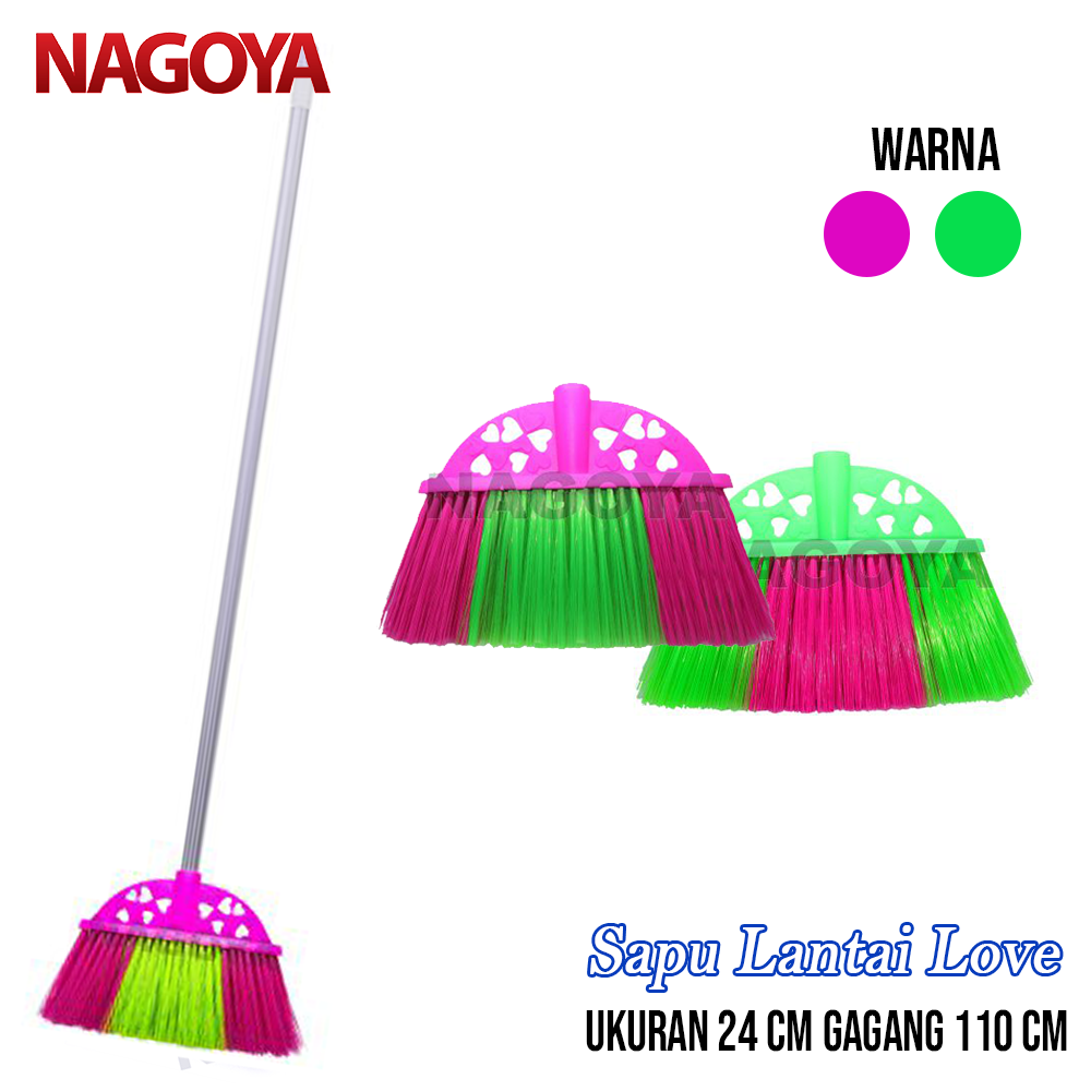 Sapu Nilon Love Sapu Plastik Sapu Lantai Broom Nagoya 826
