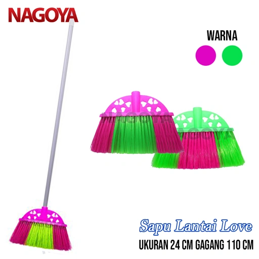 Sapu Nilon Love Sapu Plastik Sapu Lantai Broom Nagoya 826