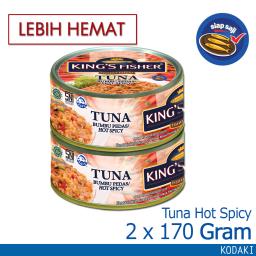 Paket 2 Pcs Kings Fisher Tuna Canned Hot Spicy Daging Tuna Makanan Kaleng 170g