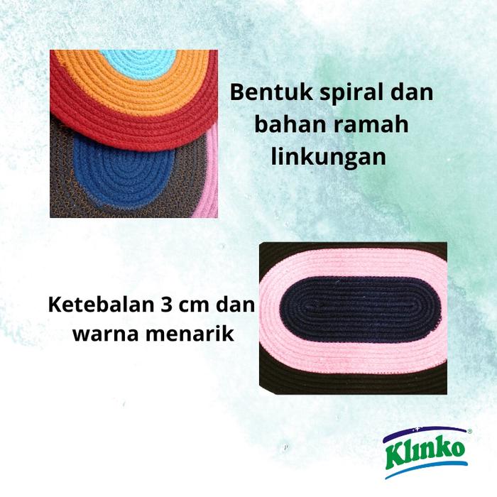 Keset Kaki Kamar Mandi Spiral Keset Pintu Keset rumah Tiga Warna Klinko