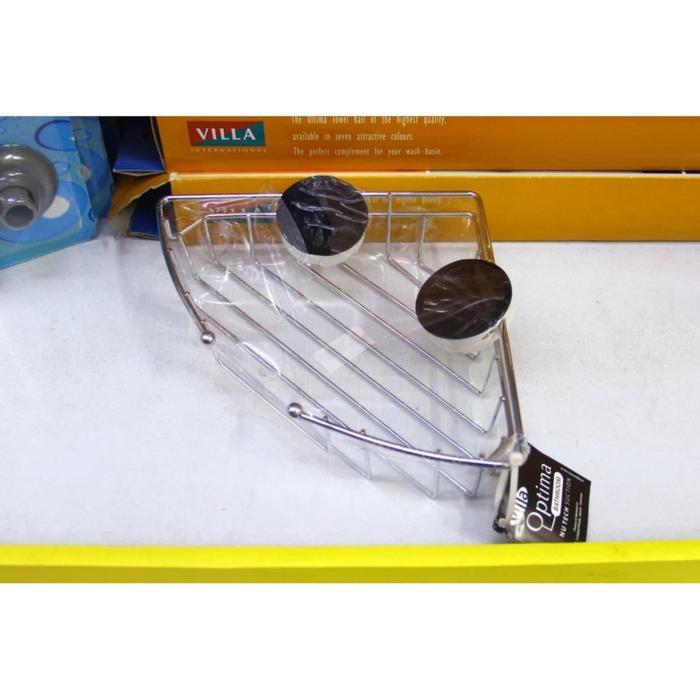 Rak kamar mandi Stainless Steel sudut corner rack Villa optima 0232