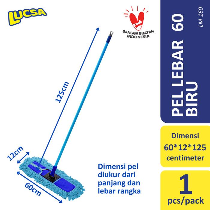 Pel Lebar 60cm Alat Pel Sapu Lantai Lobby Set Dust Mop Lucsa LM-160