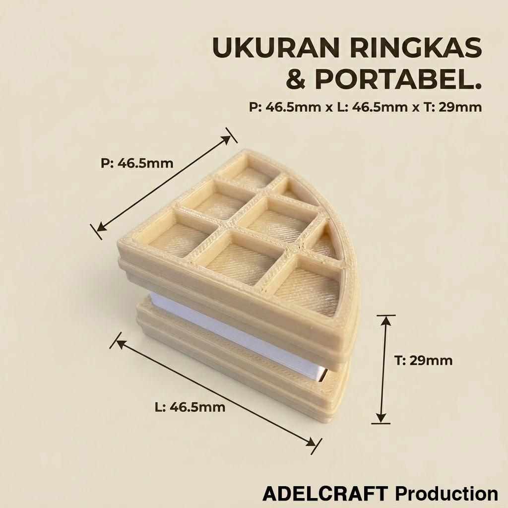 Ktmstore - Wafer Waffle Ice Cream Clicker Fidget Gantungan Kunci Mechanical Keyboard 3D ASMR