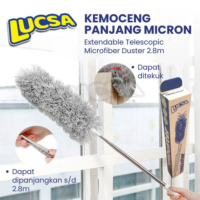Kemoceng Panjang teleskopik 2.8m Telescopic Microfiber Lucsa LD-110