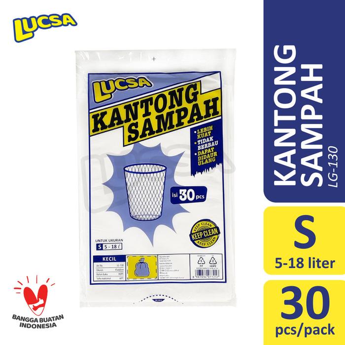Kantong Sampah S 5-18L Plastik Sampah Bin Liner Garbage Bag Lucsa 130