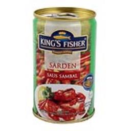 Paket 3 pcs Kings Fisher Sarden mini saus sambal Makanan Kaleng 155g kings fisher