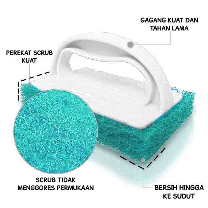 Scotch Brite Sikat Porselen Sikat Bak Dinding Kamar Mandi ID-42