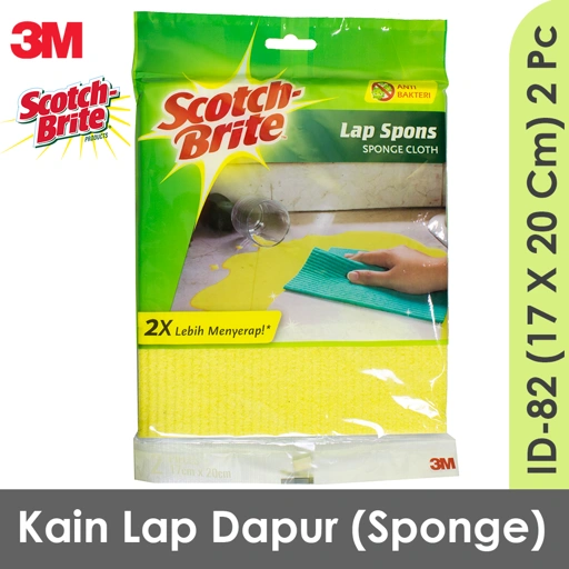 3M Scotch Brite Lap Spons Sponge Lap dapur meja lantai ID-82