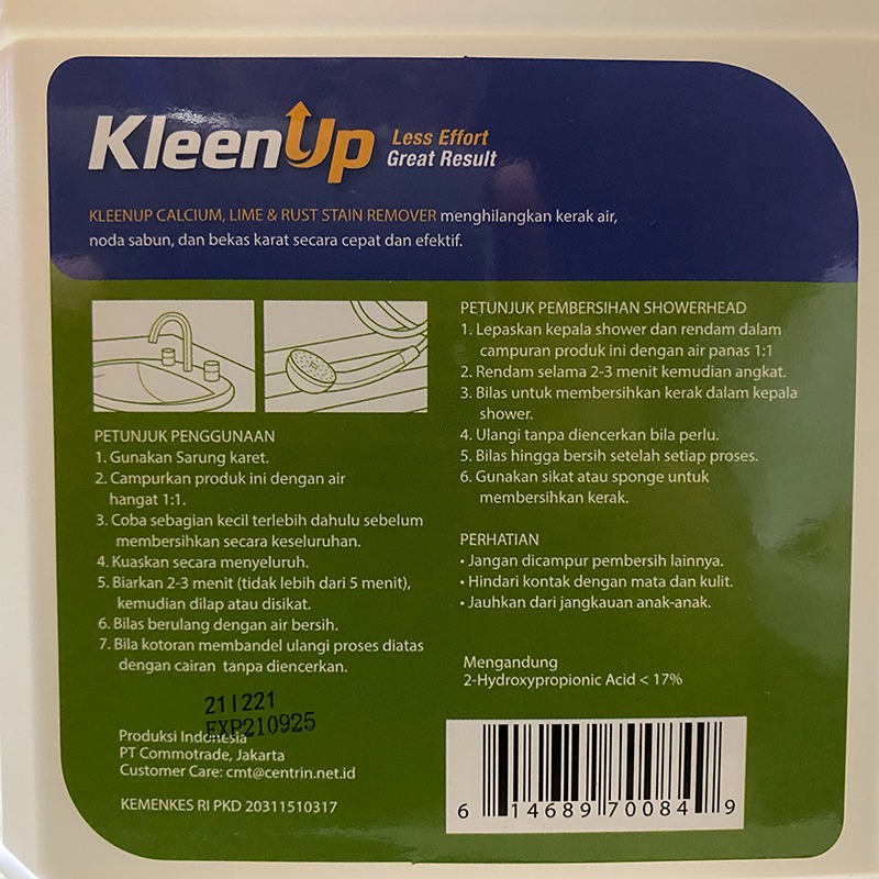 Cairan Pembersih Kerak Karat Calcium Lime Rust Stain Remover Kleen Up
