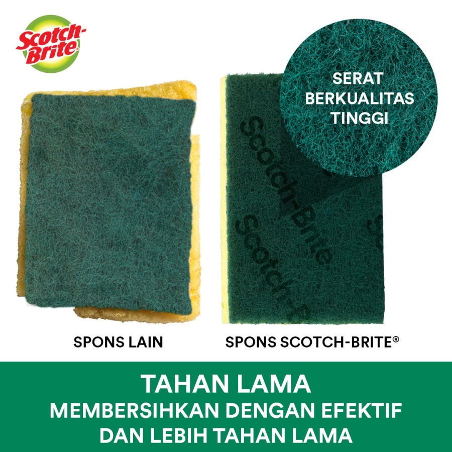 Scotch Brite 3M Sabut Daya Gosok Kuat ID-368 Heavy Duty Scrub STD-12ID