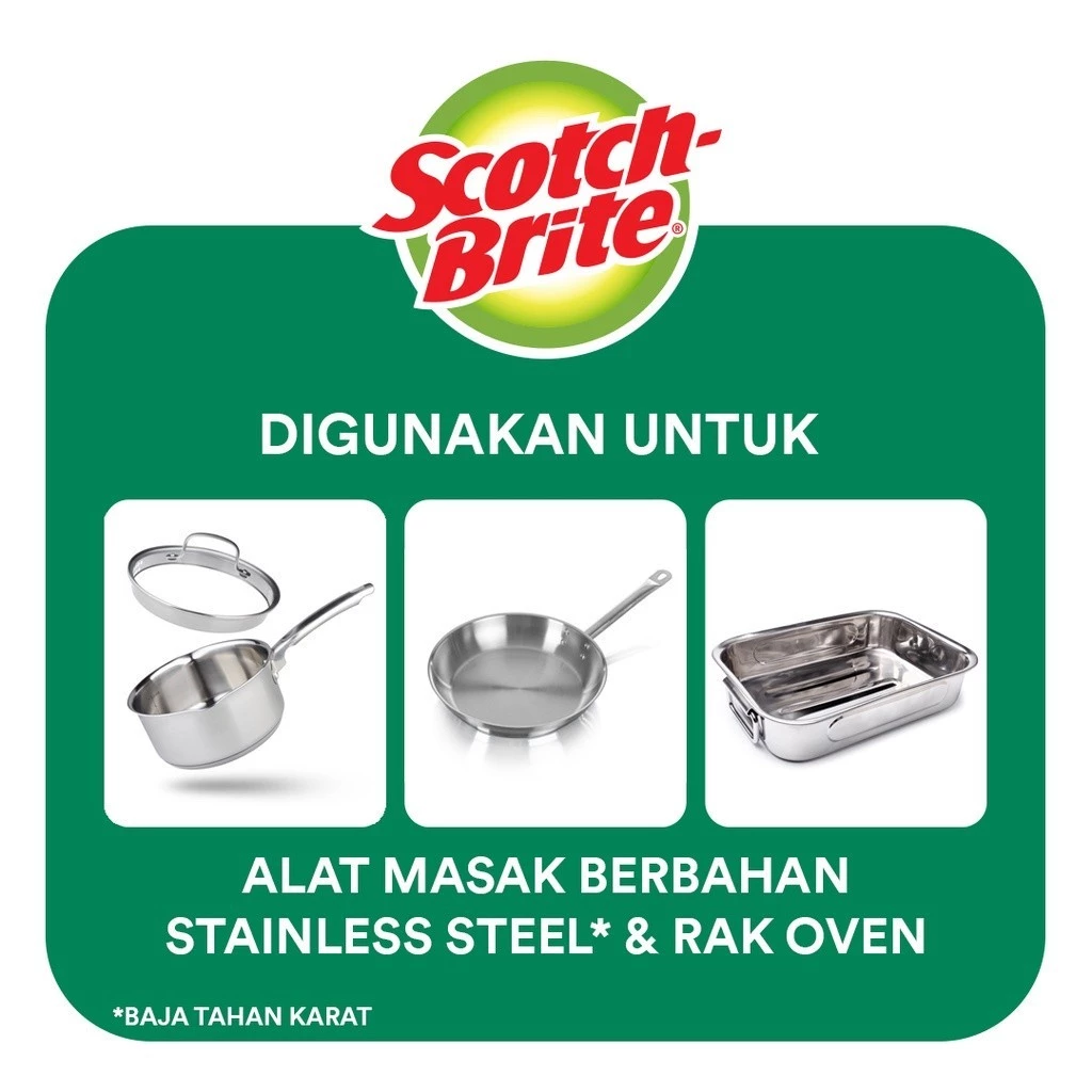 3M Scotch-Brite Tough Clean Scrub Sponge Sabut Spons Daya Gosok Kuat
