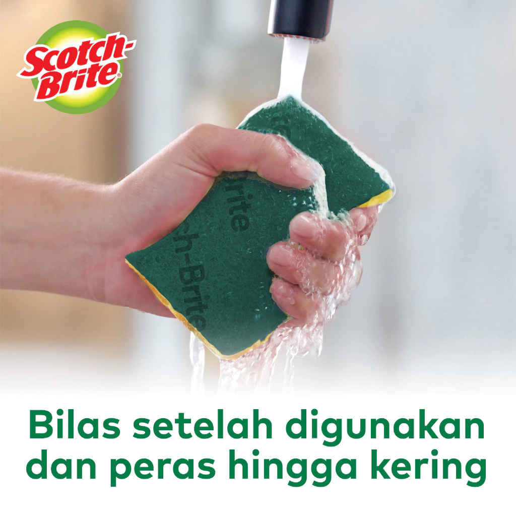 3M Scotch-Brite Tough Clean Scrub Sponge Sabut Spons Daya Gosok Kuat