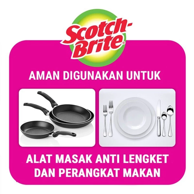 3M Scotch-Brite Easy Clean Scrub Sponge Spons Anti Gores LAM-STD-34