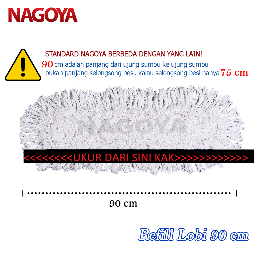 Refill Pel Mop Lobby Sumbu Duster Lantai Pel Lobi Mop Nagoya 90cm 616