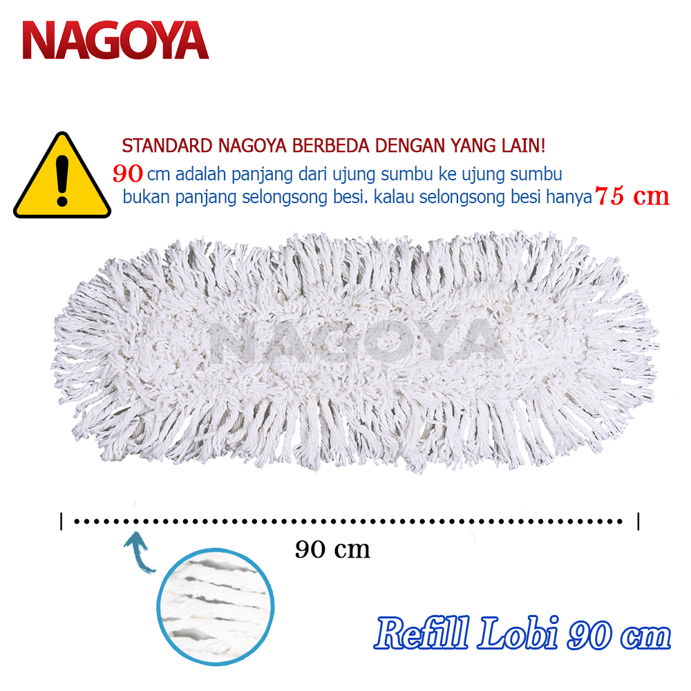 Refill Pel Mop Lobby Sumbu Duster Lantai Pel Lobi Mop Nagoya 90cm 616