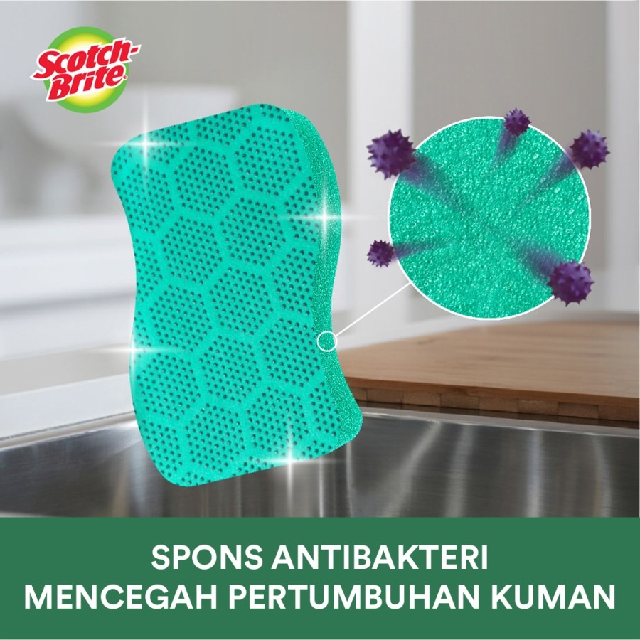 Scotch-Brite 3M Sabut Spons Scrub Dots Daya Gosok Kuat HD