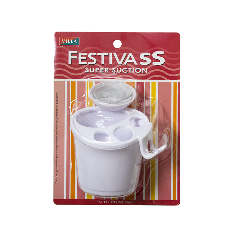 Premium toothbrush holder rak sikat gigi Villa FestivaSS Super Suction