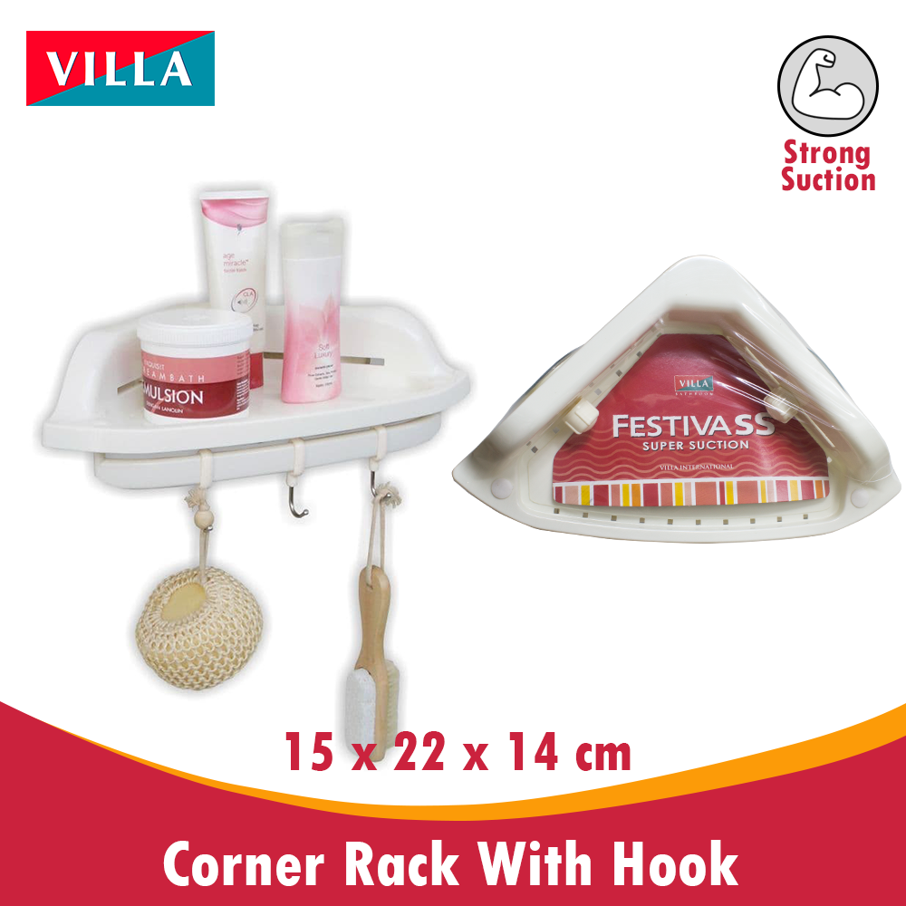 Gantungan rak kamar mandi sudut corner rack hook Villa FestivaSS Super