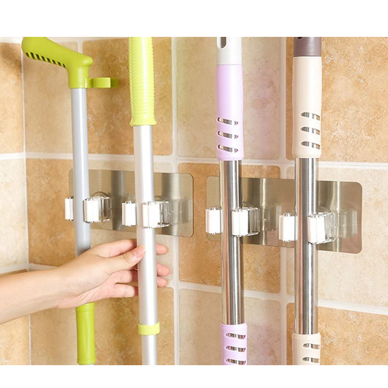 VILLA FESTIVA gantungan sapu pel lantai Mop Broom Holder Hook dinding