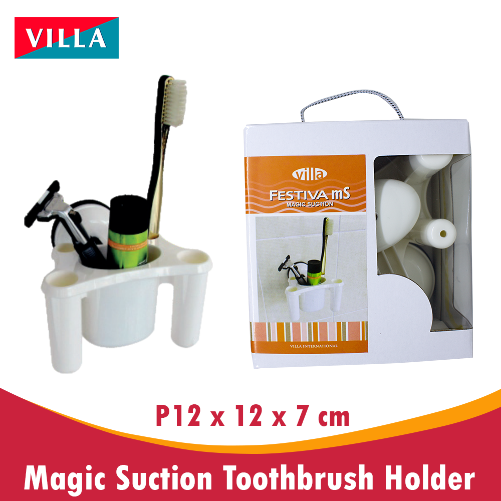 Magic Suction Premium toothbrush holder rak sikat gigi Villa Festiva