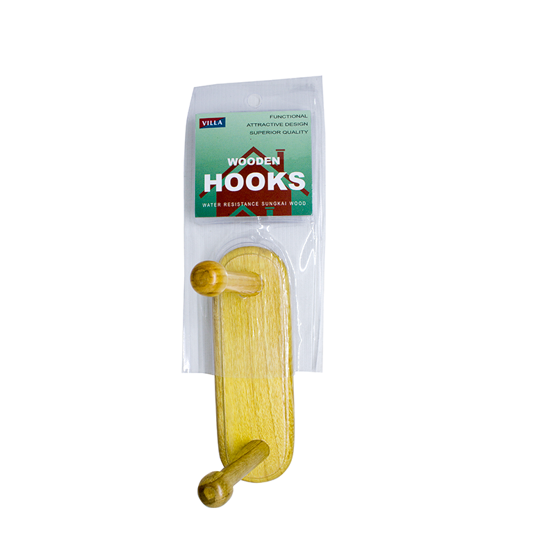 Villa Wooden Hooks 02 Gantungan Baju Dinding Kayu tebal kokoh Kamar