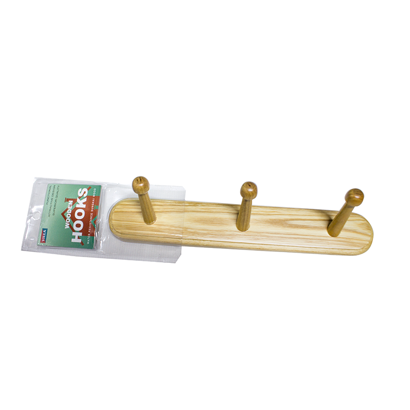 Villa Wooden Hooks 03 Gantungan Baju Dinding Kayu tebal kokoh Kamar