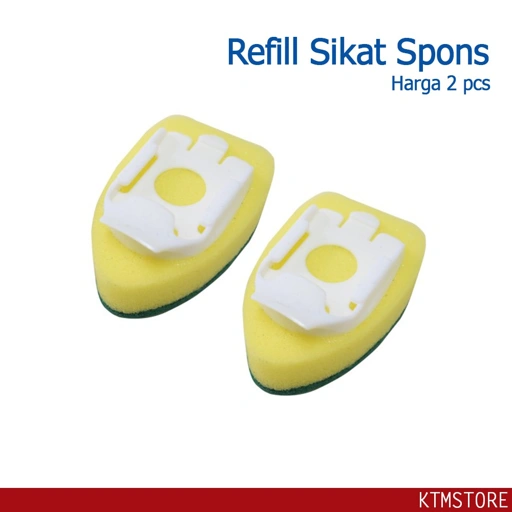 Isi Ulang Scruber Sponge 2 pcs (Spon Cuci Piring Gagang) 950041 CleanMatic