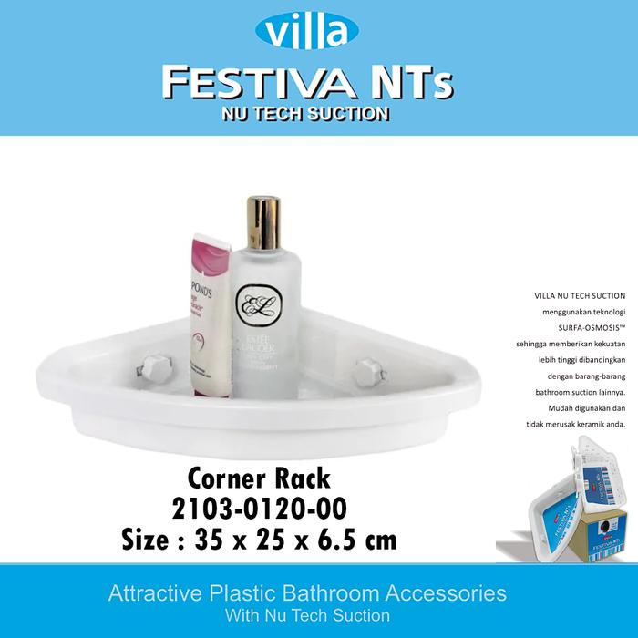 Gantungan Rak Kamar Mandi Sudut Besar Large Corner Rack Villa Nutech 0120