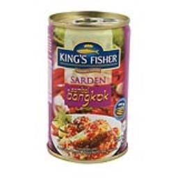 Paket 3 pcs Kings Fisher Sarden mini rasa saus bangkok Makanan Kaleng 155g kings fisher