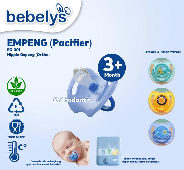 BEBELYS EMPENG BAYI PACIFIER EMPENG BULAT EMPENG GEPENG ORTHODONTIC