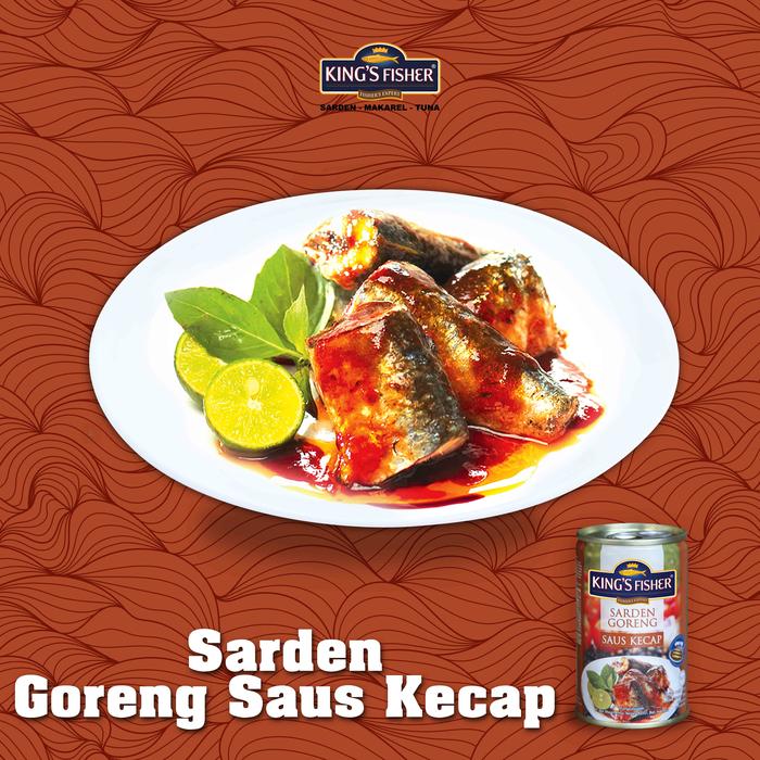 Paket 2 pcs King's Fisher Sarden goreng mini rasa saus kecap Makanan Kaleng 155g kings fisher