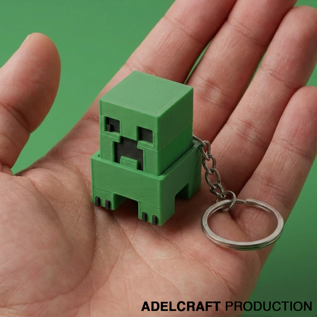 Ktmstore - Minecraft fanart Full Body Creeper Fidget Clicker Keychain Mechanical Switch Keyboard ASMR