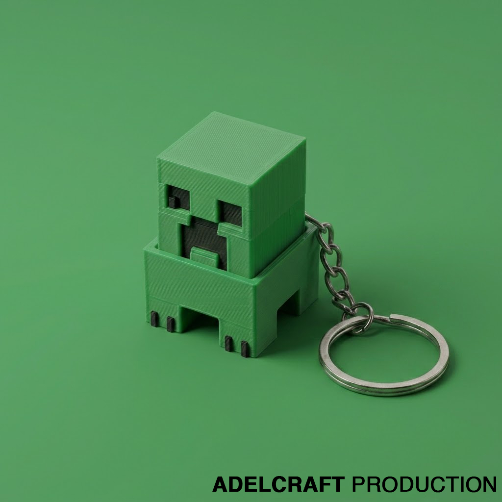 Ktmstore - Minecraft fanart Full Body Creeper Fidget Clicker Keychain Mechanical Switch Keyboard ASMR