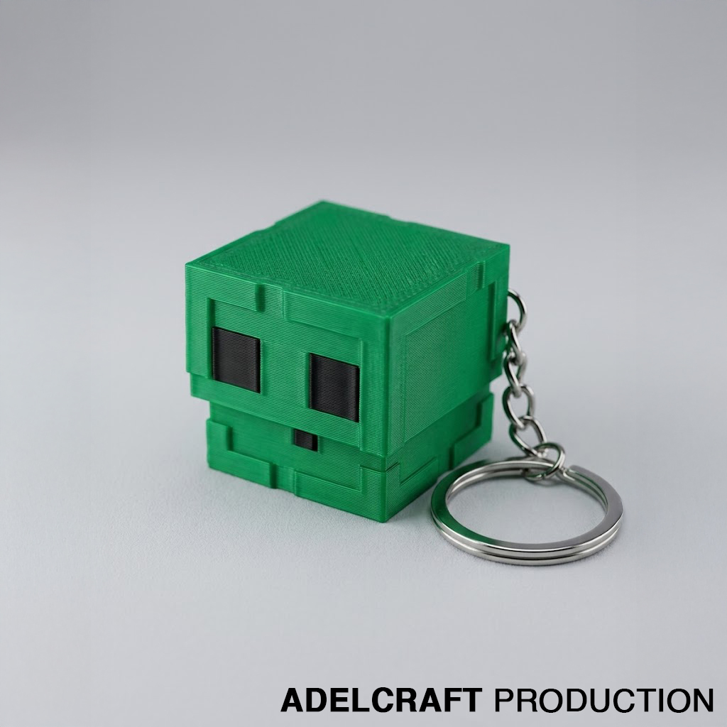 Ktmstore - Minecraft fanart Head Creeper Fidget Clicker Keychain Mechanical Switch Keyboard ASMR