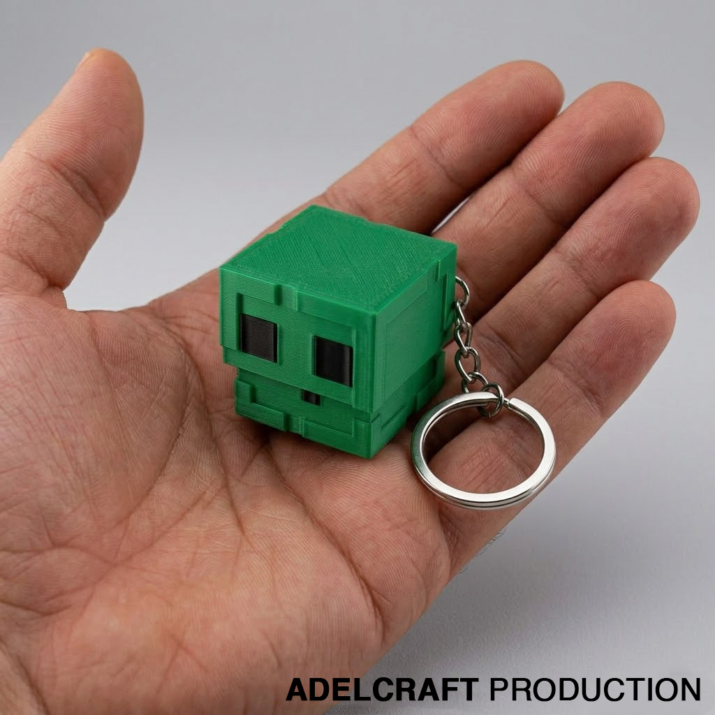 Ktmstore - Minecraft fanart Head Creeper Fidget Clicker Keychain Mechanical Switch Keyboard ASMR