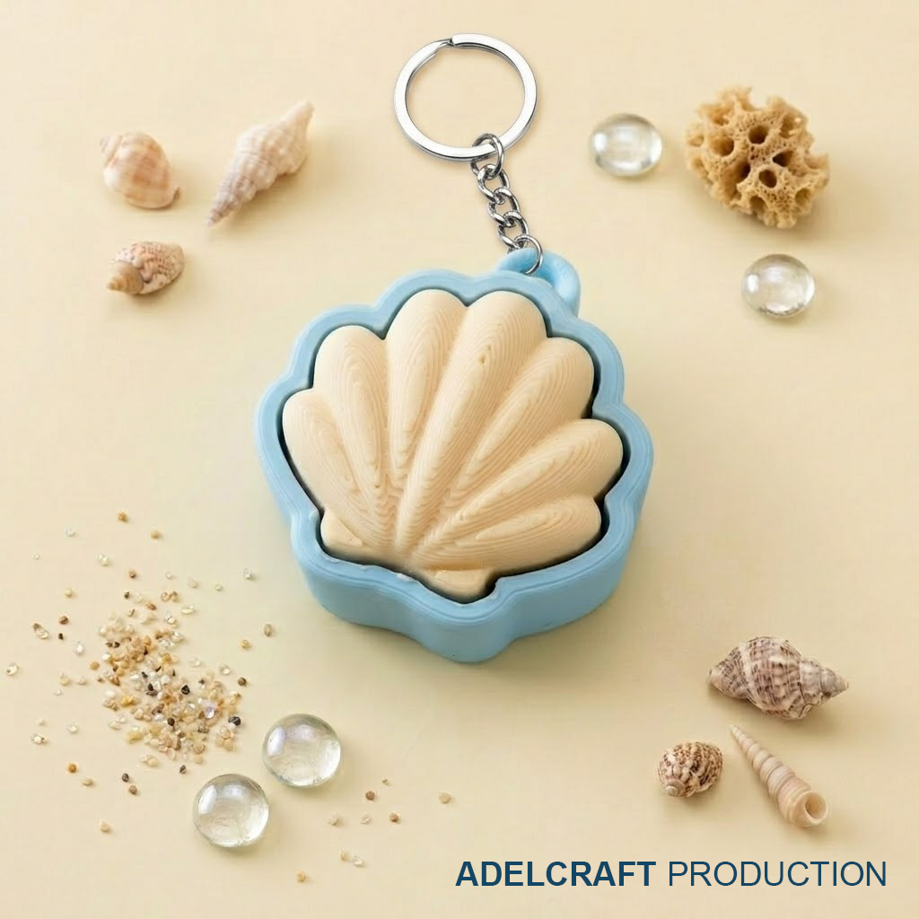 Ktmstore - Shell Sea Clicker Fidget Gantungan Kunci Mechanical Keyboard Kerang laut 3D ASMR