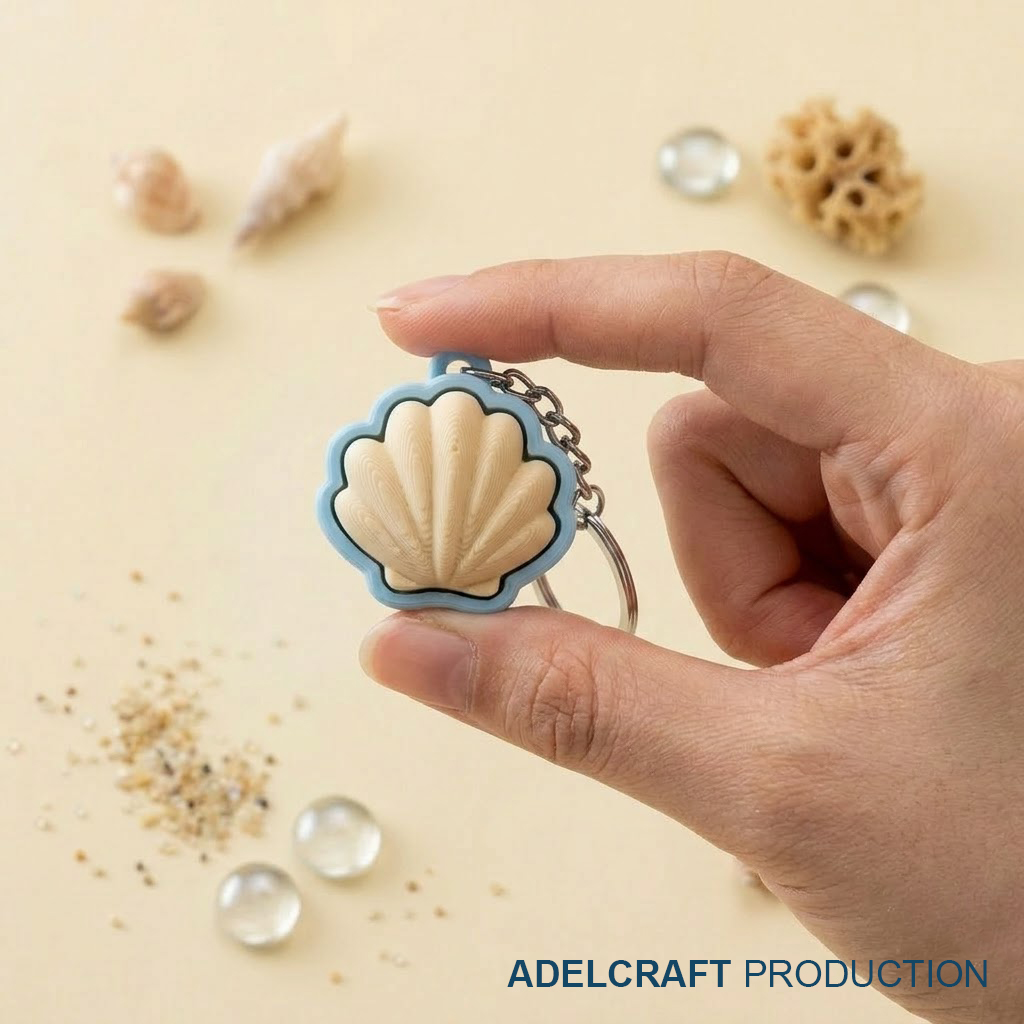 Ktmstore - Shell Sea Clicker Fidget Gantungan Kunci Mechanical Keyboard Kerang laut 3D ASMR
