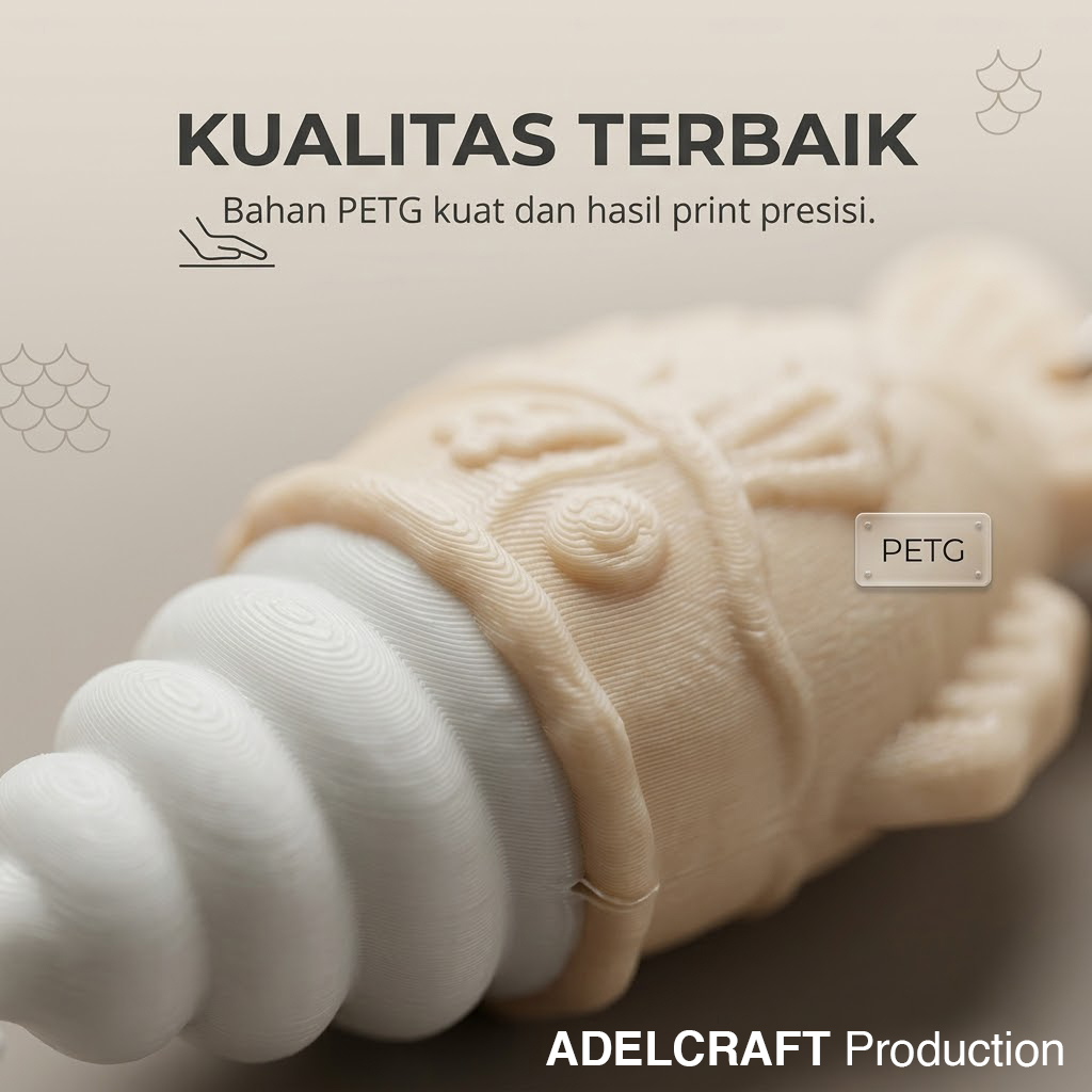 Ktmstore - Taiyaki Ice Cream Es Krim kue Ikan Clicker Fidget Gantungan Kunci Mechanical Keyboard 3D ASMR